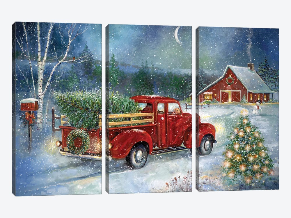 Christmas Delivery by Ruane Manning 3-piece Canvas Wall Art