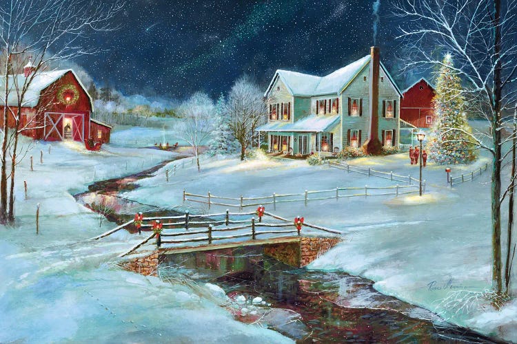 Christmas on the Farm by Ruane Manning wall art