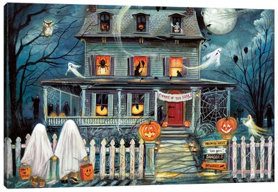 Enter if You Dare Canvas Art Print - Halloween Art
