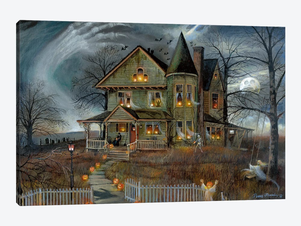Haunted House by Ruane Manning 1-piece Canvas Artwork