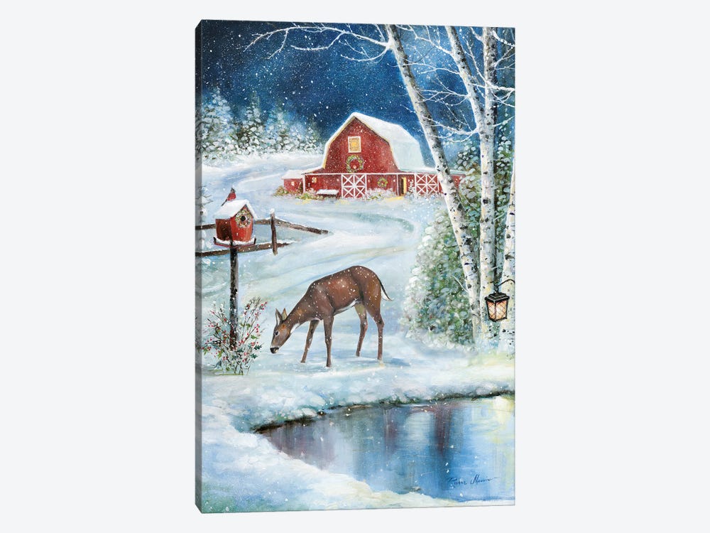 Holiday Skating by Ruane Manning 1-piece Canvas Art Print