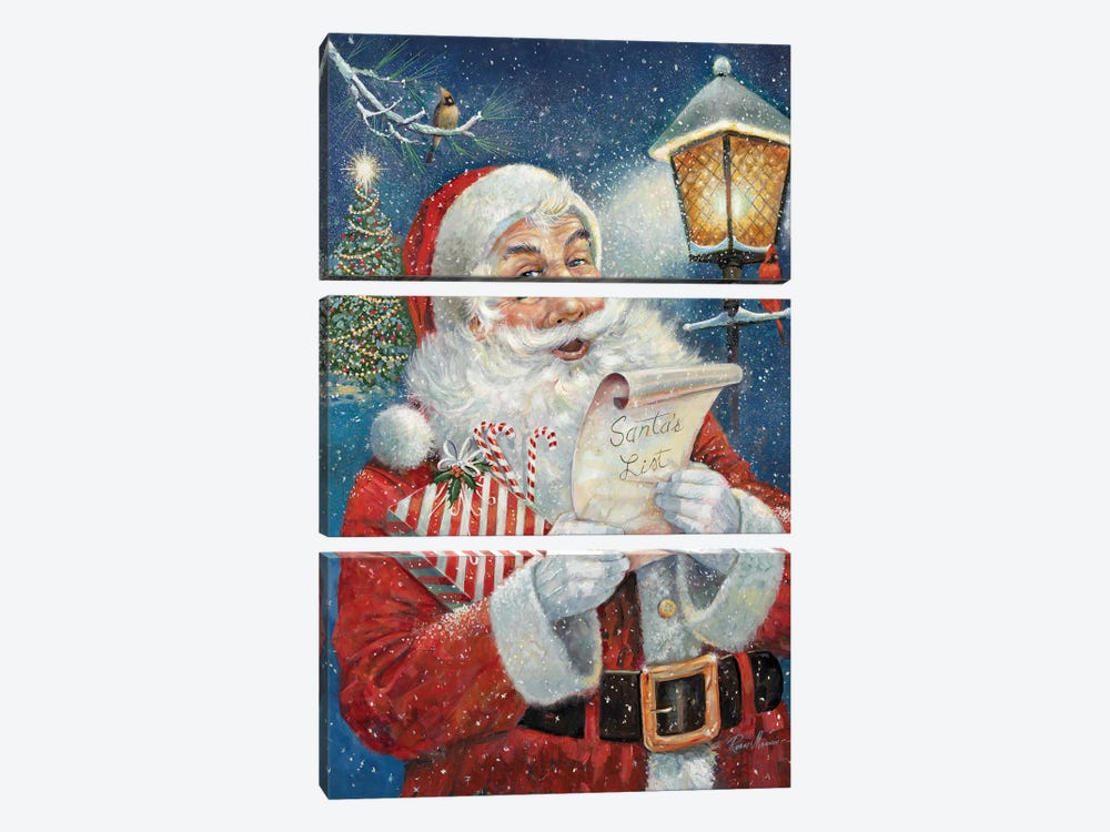Santa's List by Ruane Manning 3-piece Canvas Wall Art