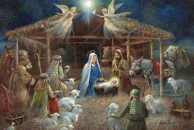 The Nativity Canvas Art by Ruane Manning | iCanvas