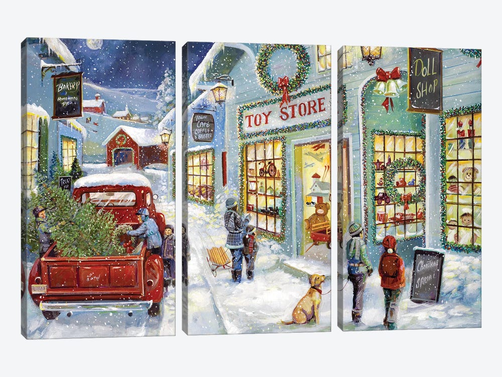 Toy Shop by Ruane Manning 3-piece Canvas Wall Art