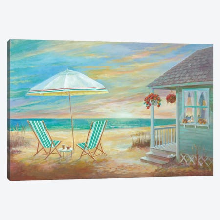 Beach Cottage Canvas Print #RUA233} by Ruane Manning Canvas Print