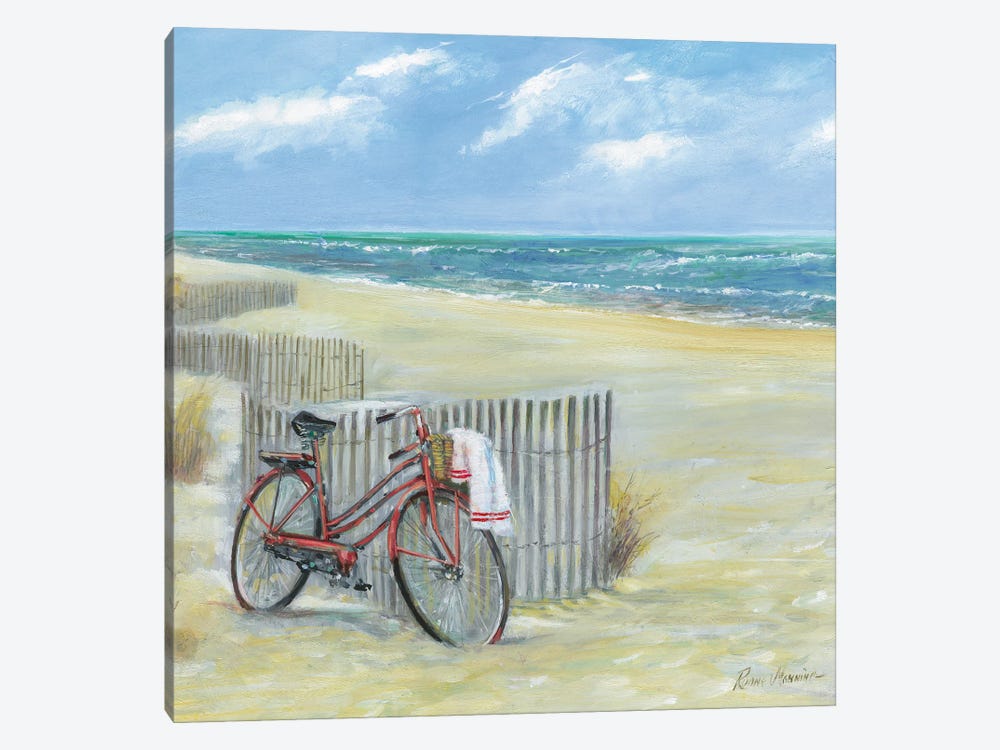 Bike to the Beach by Ruane Manning 1-piece Canvas Art