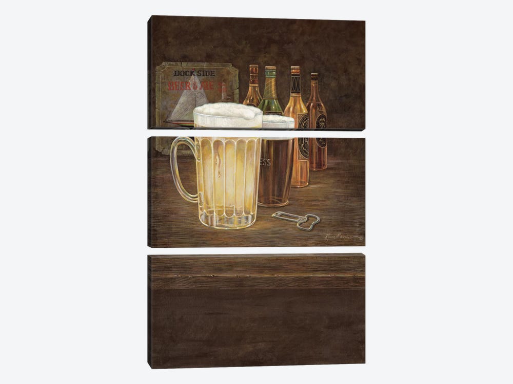 Dockside Beer by Ruane Manning 3-piece Canvas Print