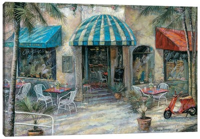 Christine's South Beach Café Canvas Art Print - Ruane Manning