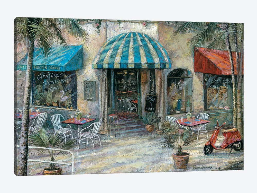 Christine's South Beach Café by Ruane Manning 1-piece Canvas Artwork