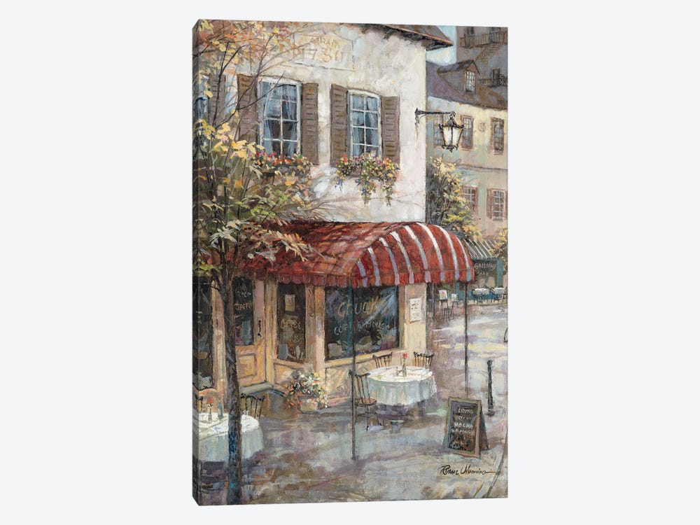 Coffee House Ambiance by Ruane Manning 1-piece Canvas Print