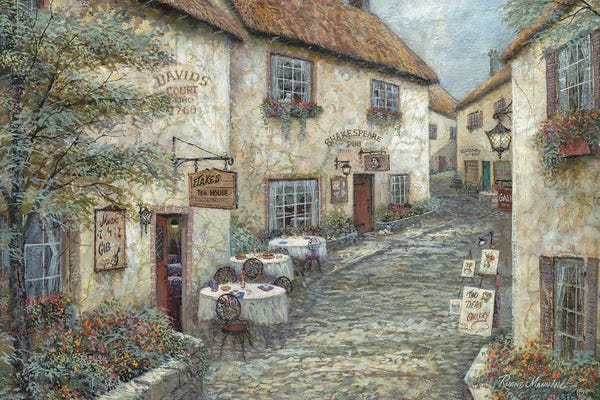 Detailed Oil Painters: David's Court by Ruane Manning
