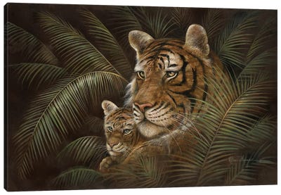 Endangered Love Canvas Art Print - Tiger Art