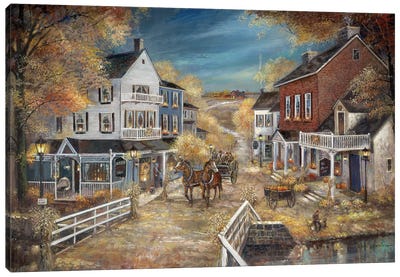 Harvest Village Canvas Art Print - Ruane Manning