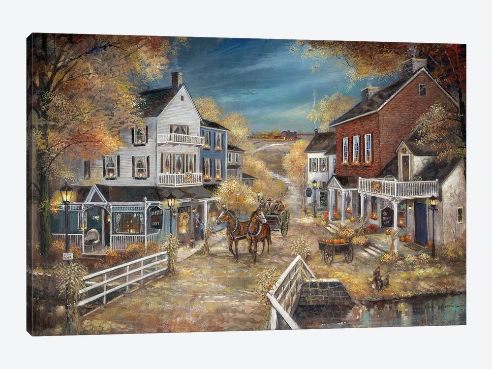Harvest Village by Ruane Manning 1-piece Canvas Art Print