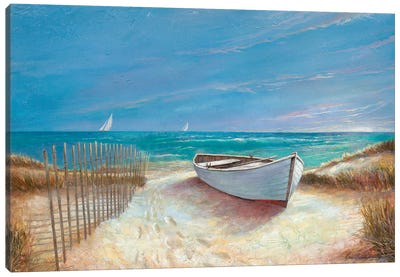Ocean Breeze Canvas Art Print - Rowboat Art