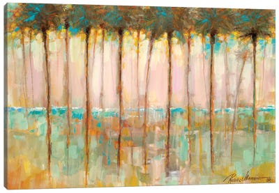Palms at Dusk Canvas Art Print - Ruane Manning