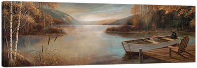 Peaceful Serenity Canvas Art Print - Rowboat Art