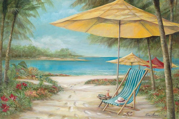 Umbrellas: Relaxing Paradise II by Ruane Manning