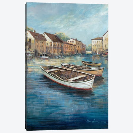 Tranquil Harbor I Canvas Print #RUA290} by Ruane Manning Canvas Art Print