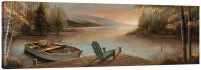 Tranquil Waters Canvas Art Print - Lake & Ocean Sunrise & Sunset Art