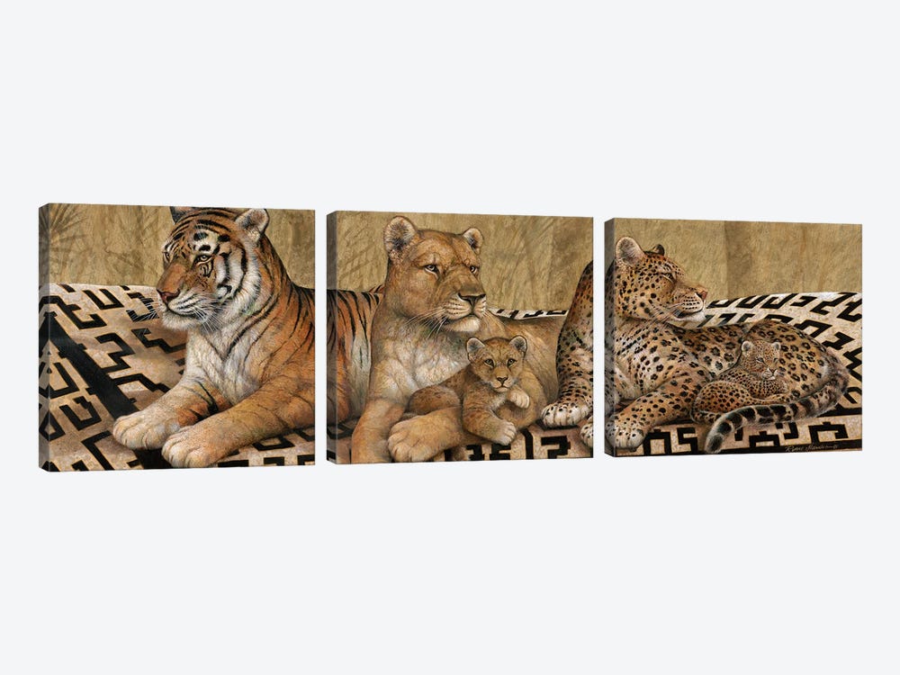 Wildlife Tapestry by Ruane Manning 3-piece Canvas Art Print