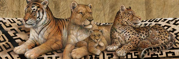 Tigers: Wildlife Tapestry by Ruane Manning