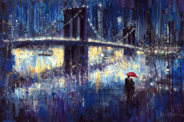 Famous Bridges: Evening Romance by Ruane Manning