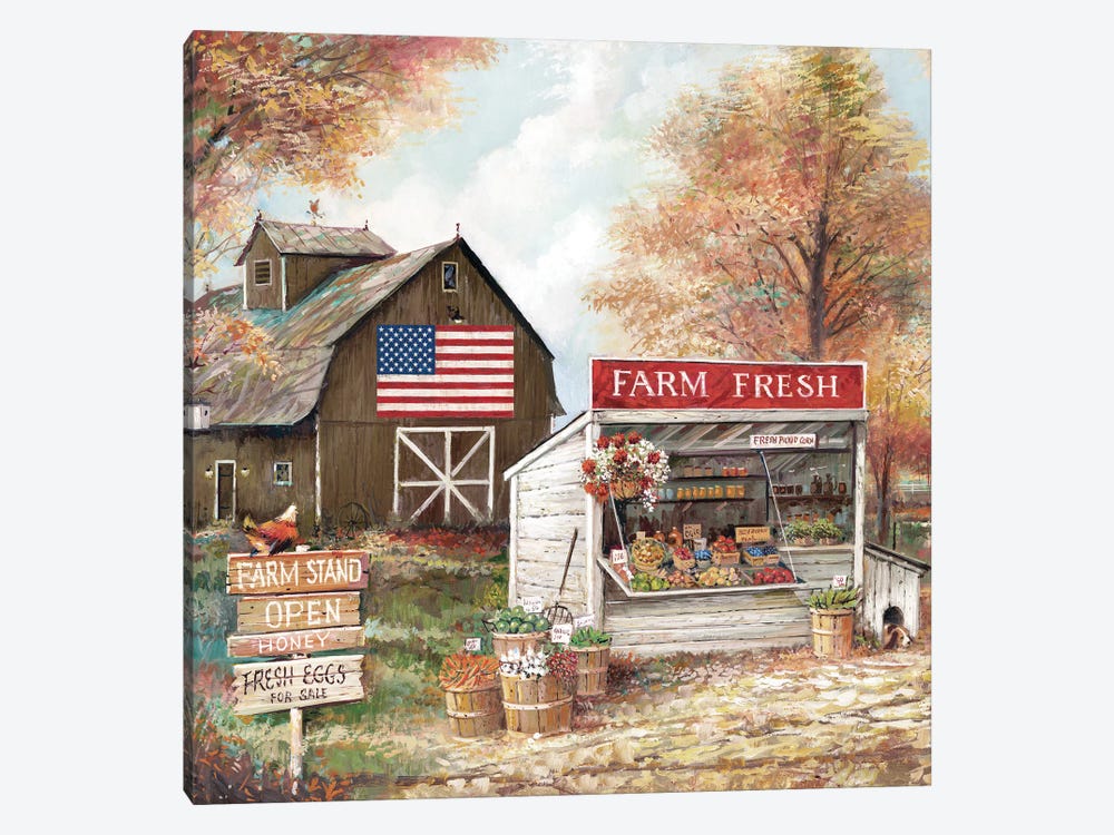 Farm Stand by Ruane Manning 1-piece Canvas Art Print