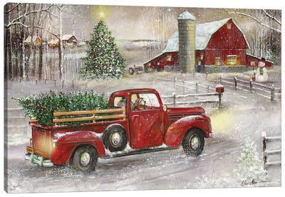 Making Christmas Memories Canvas Art Print - Farmhouse Christmas Décor