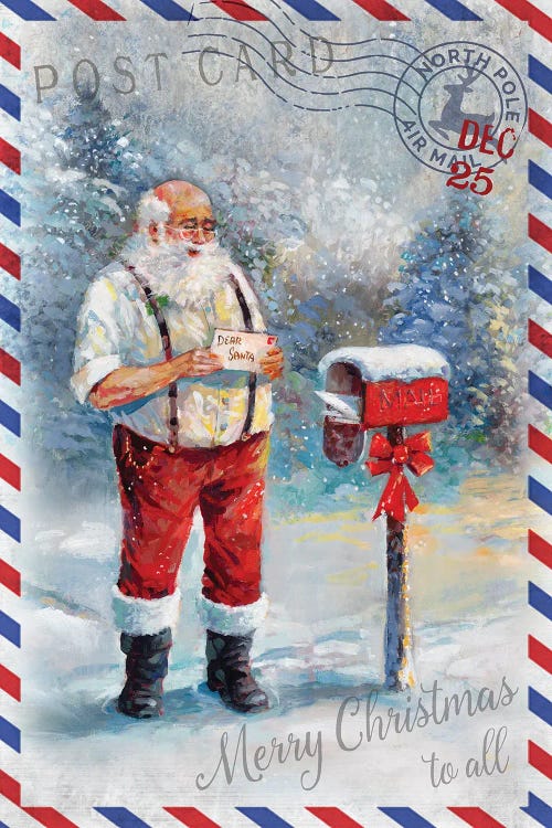 Postcard to Santa by Ruane Manning wall art
