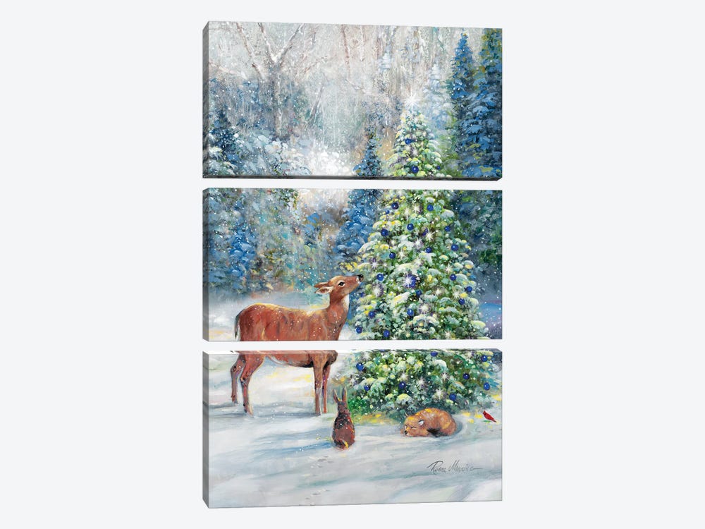 Winter Gathering by Ruane Manning 3-piece Canvas Art
