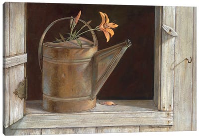 Favorite Watering Can Canvas Art Print - Traditional Décor