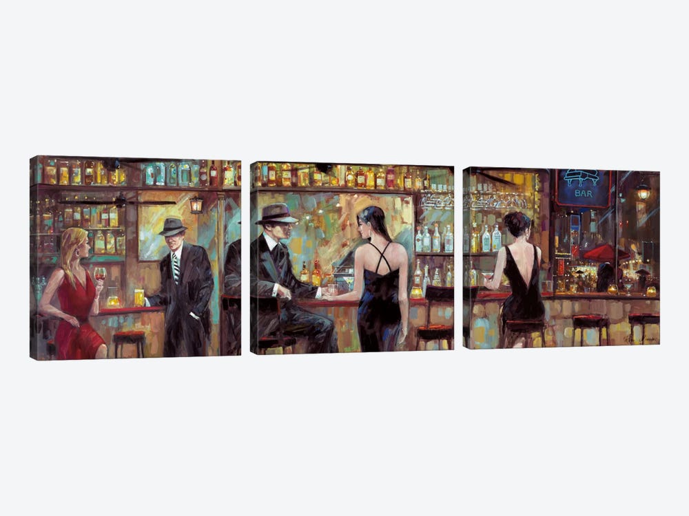 Happy Hour by Ruane Manning 3-piece Canvas Art
