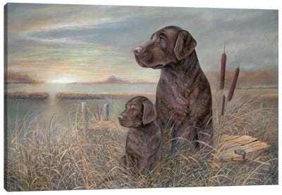 Inherited Loyalty Canvas Art Print - Labrador Retriever Art