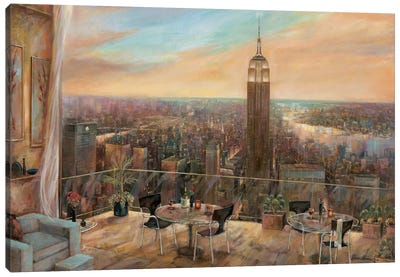 A New York View Canvas Art Print - Building & Skyscraper Art