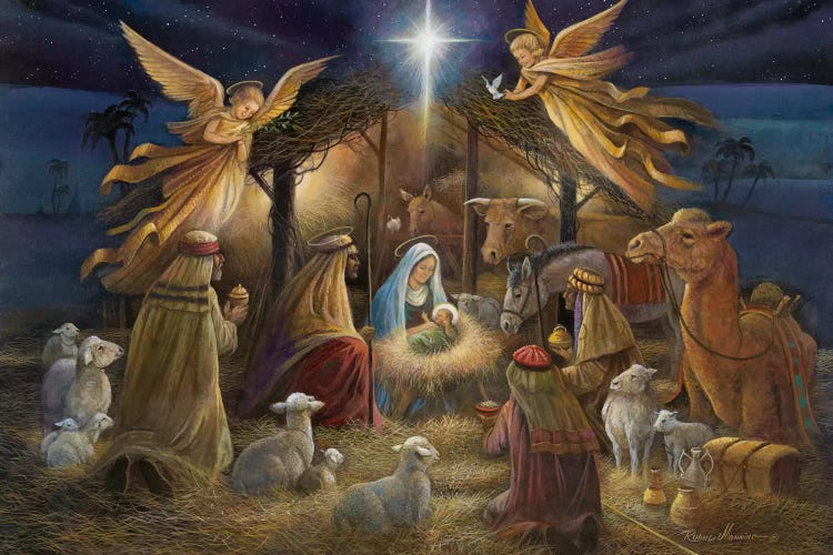 Nativity Canvas Art Print by Ruane Manning | iCanvas