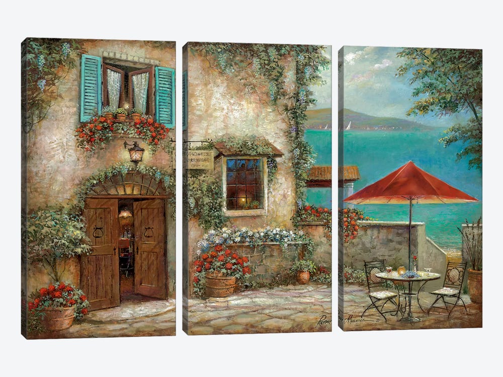 Ombrello Rosso by Ruane Manning 3-piece Canvas Art Print