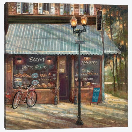 Pastry Shop Canvas Print #RUA66} by Ruane Manning Canvas Art