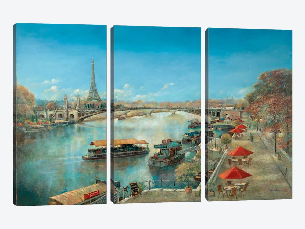 River Tranquility by Ruane Manning 3-piece Canvas Art Print