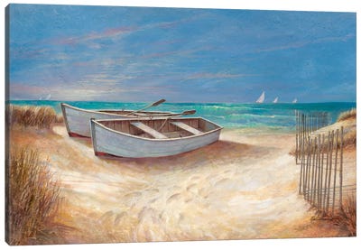 Sands Of Time Canvas Art Print - Rowboat Art