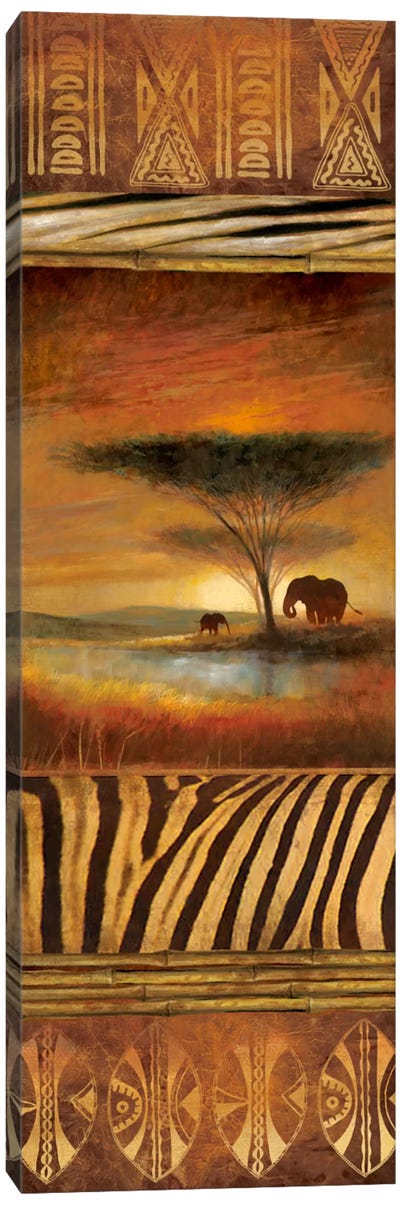 Serengeti Silhouette II Canvas Art Print - National Park Art