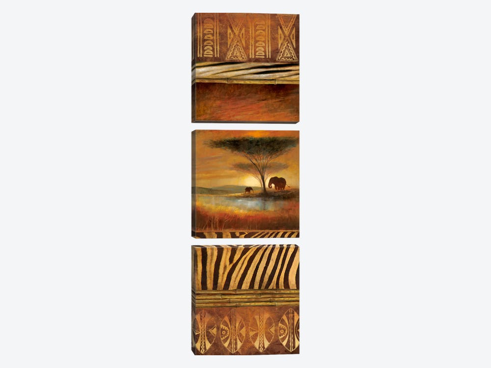 Serengeti Silhouette II by Ruane Manning 3-piece Canvas Artwork