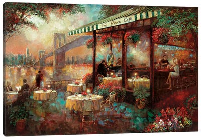 The River Café Canvas Art Print - Dining Room Art
