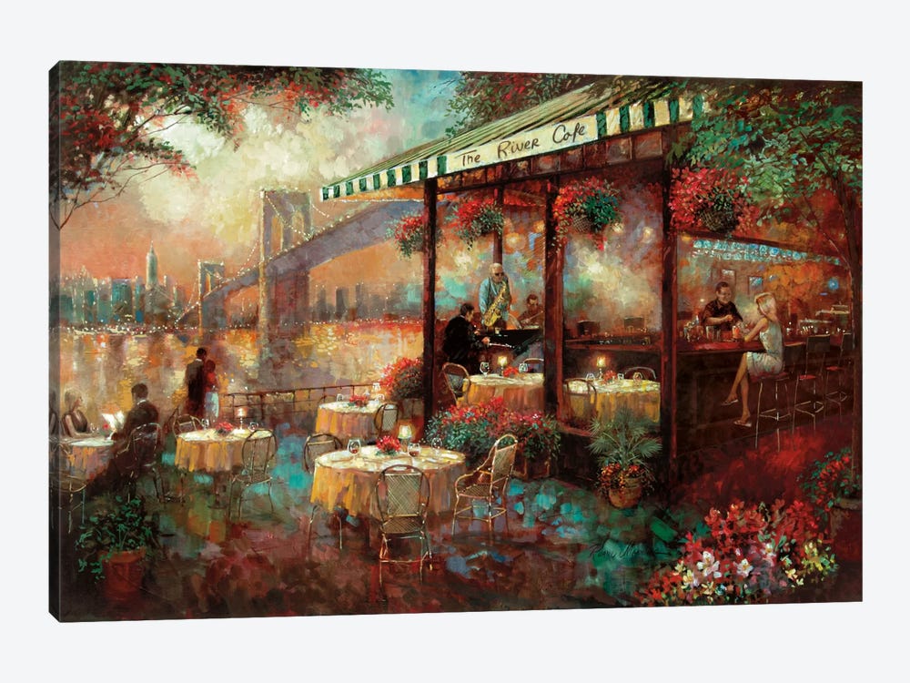 The River Café by Ruane Manning 1-piece Canvas Print