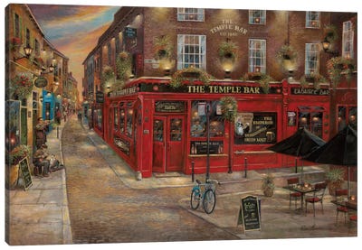 The Temple Bar Canvas Art Print - Ruane Manning
