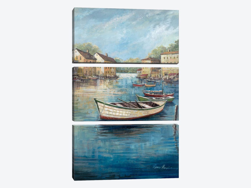 Tranquil Harbor II by Ruane Manning 3-piece Canvas Artwork