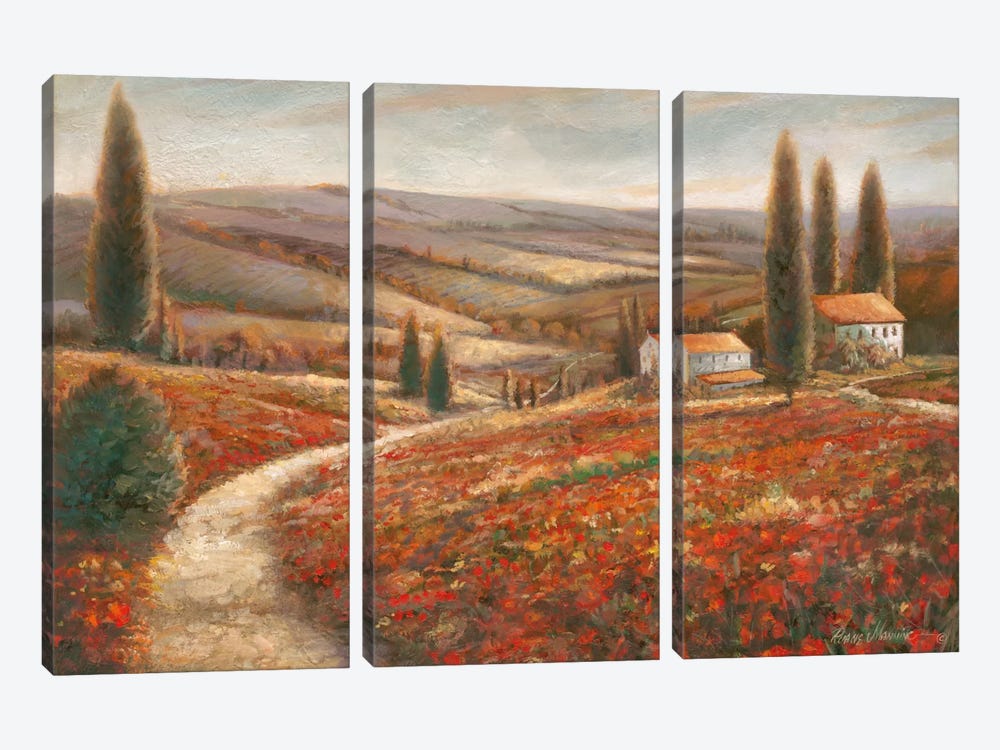 Tuscan Palette by Ruane Manning 3-piece Canvas Print