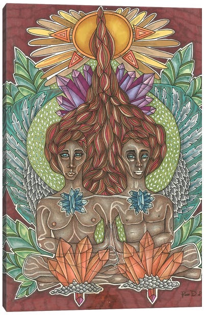 Crystal Twins Canvas Art Print - Rose Unfolding