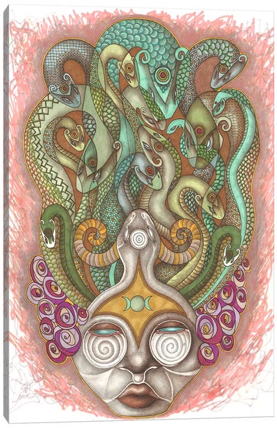 Medusa Canvas Art Print - Snake Art