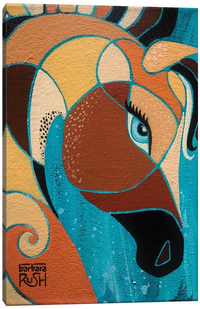 Splash Pony Chestnut Canvas Art Print - Barbara Rush